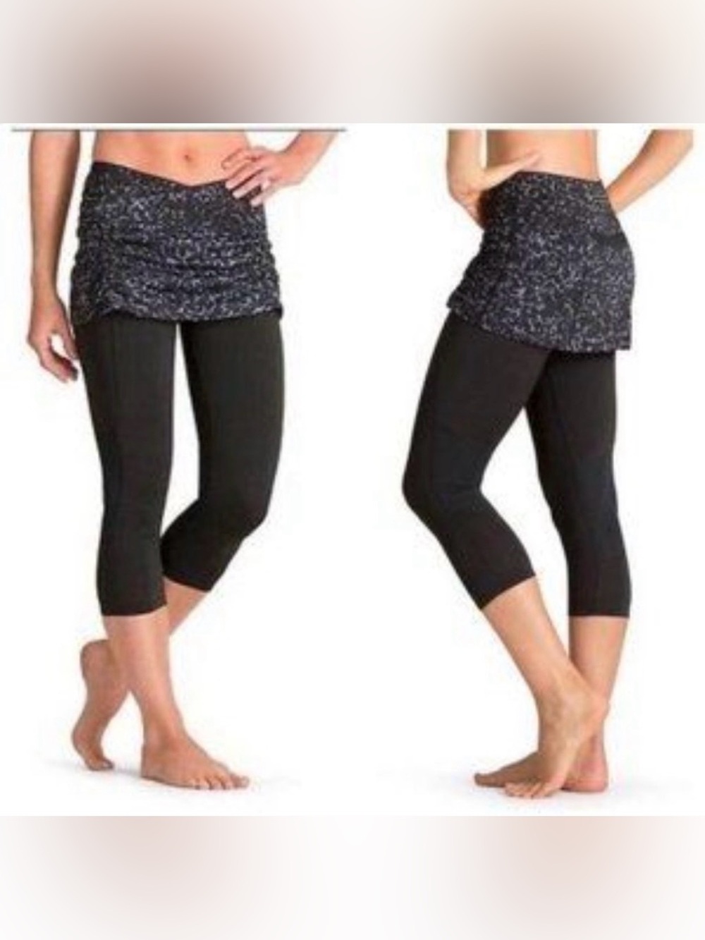 Athleta Flirty Stardust 2 In 1 Skirted Capri Pants small